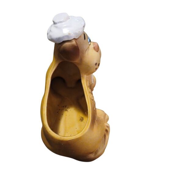 Vintage Lefton #5712 Get Well Ceramic Hound Dog Planter Gift 6"Lx5"Tx4"W - Picture 9 of 11